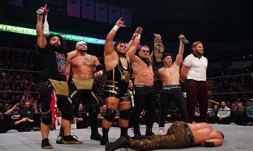 AEW Jeff Cobb with the Inner Circle