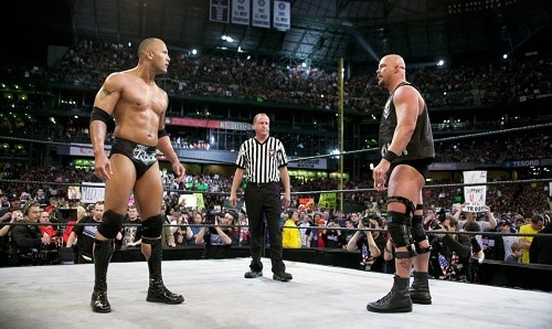 The Rock and Stone Cold Steve Austin WWE Performance Center