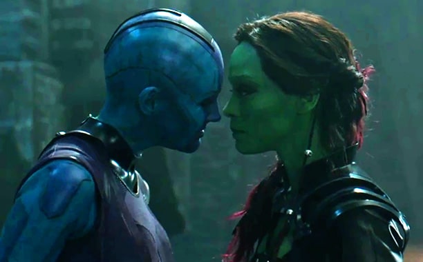 Karen Gillan Nebula Zoe Saldana Gamora