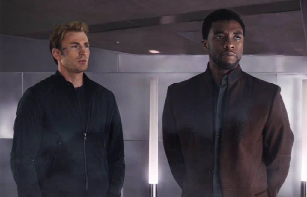 Captain America Civil War Chris Evans Chadwick Boseman T'Challa Black Panther