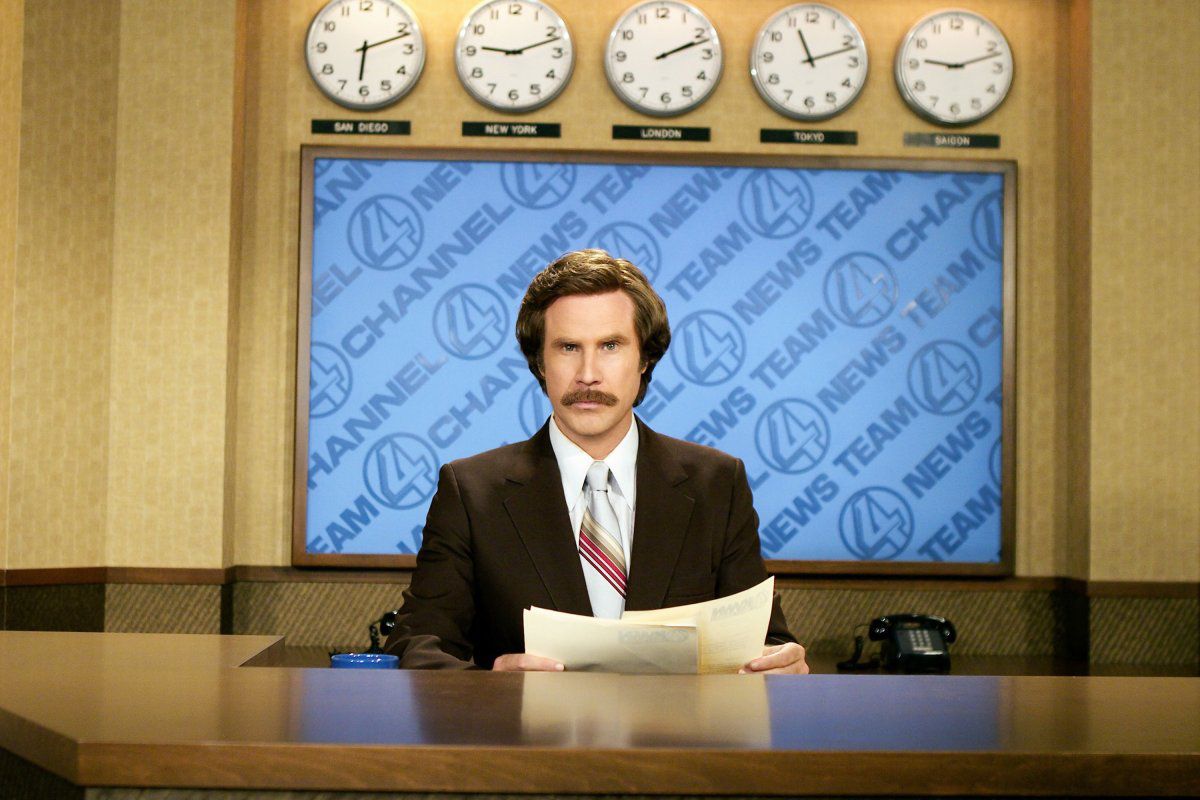 Anchorman Ron Burgundy Will Ferrell Scott Adkins Max Cloud inspiration