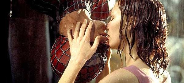 kirsten dunst spiderman kiss