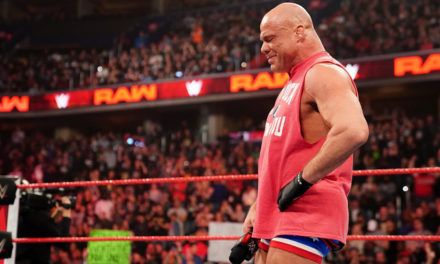 Triple H Left Kurt Angle Snoring After Botched Pedigree